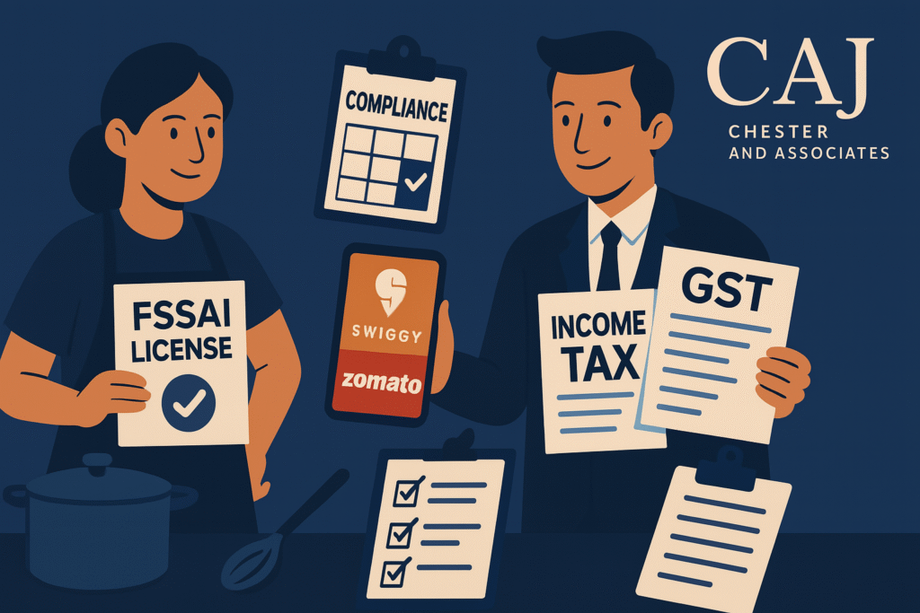 FSSAI registration and compliance checklist for small food businesses and home kitchens in Kerala including Ernakulam, Thrissur, Kottayam, and Idukki
